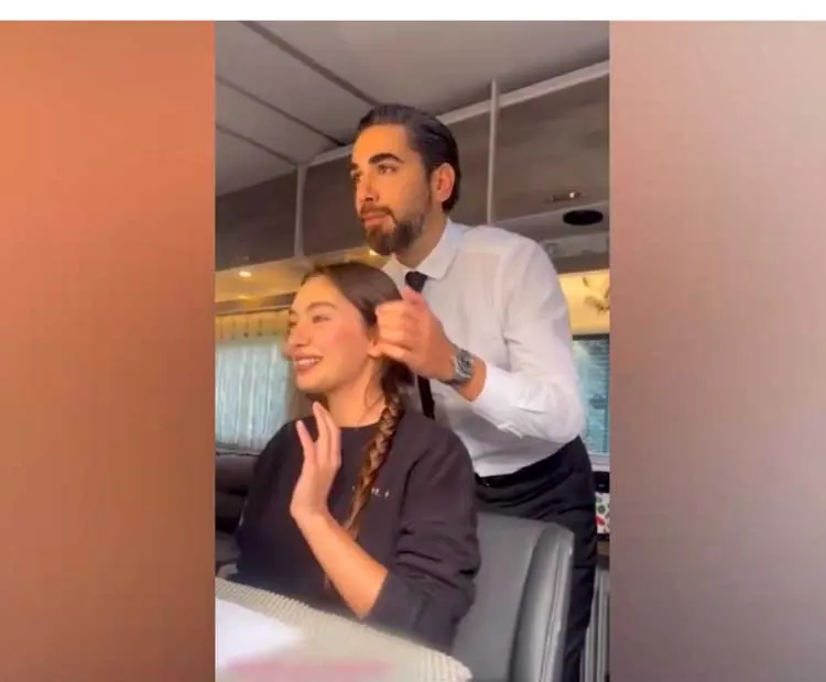 Neslihan Atagül and Kadir Doğulu are having a lot of fun on the set of the TV series!